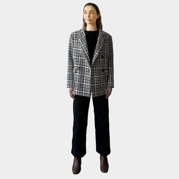 AM023049-9 BLACK CHECK BLAZER