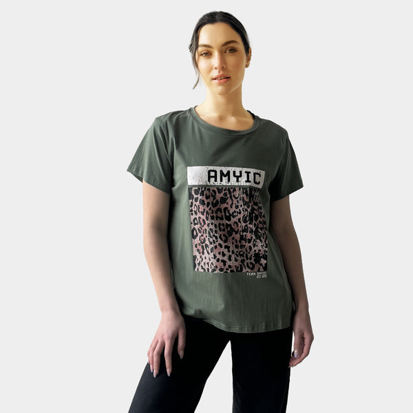 AM023058 SQUARE LEOPARD PRINT TEE