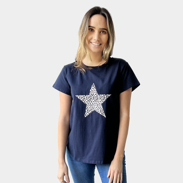 AM01267-2 LEOPARD STAR TEE