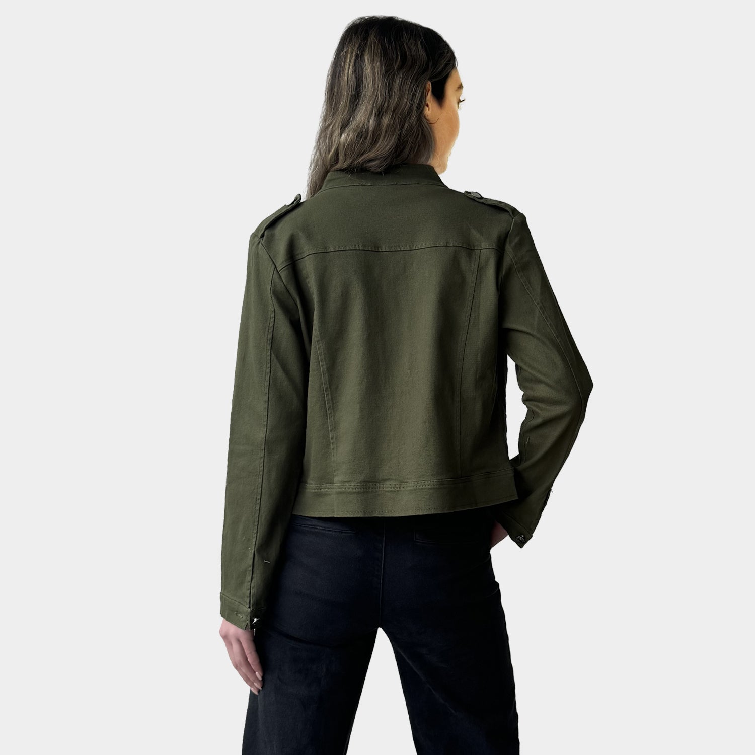 AM023027 SOFT DENIM JACKET    KHAKI