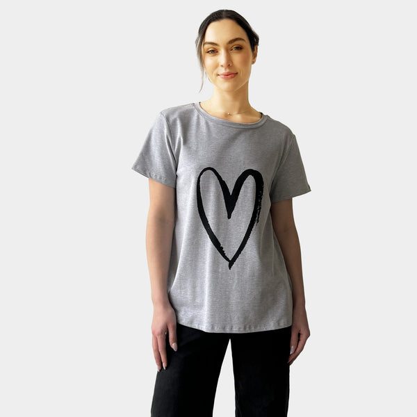 AM022191-1 PRINT LOVE HEART TEE