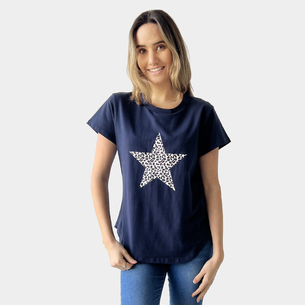 AM01267-2 LEOPARD STAR TEE