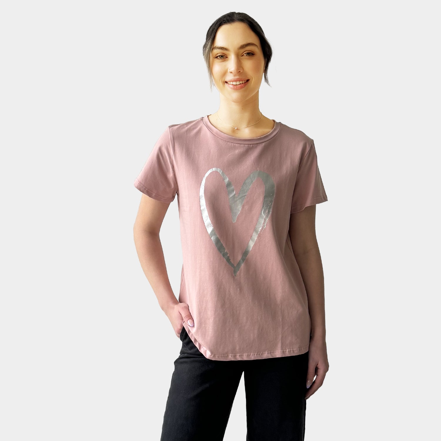 AM022191-1 PRINT LOVE HEART TEE