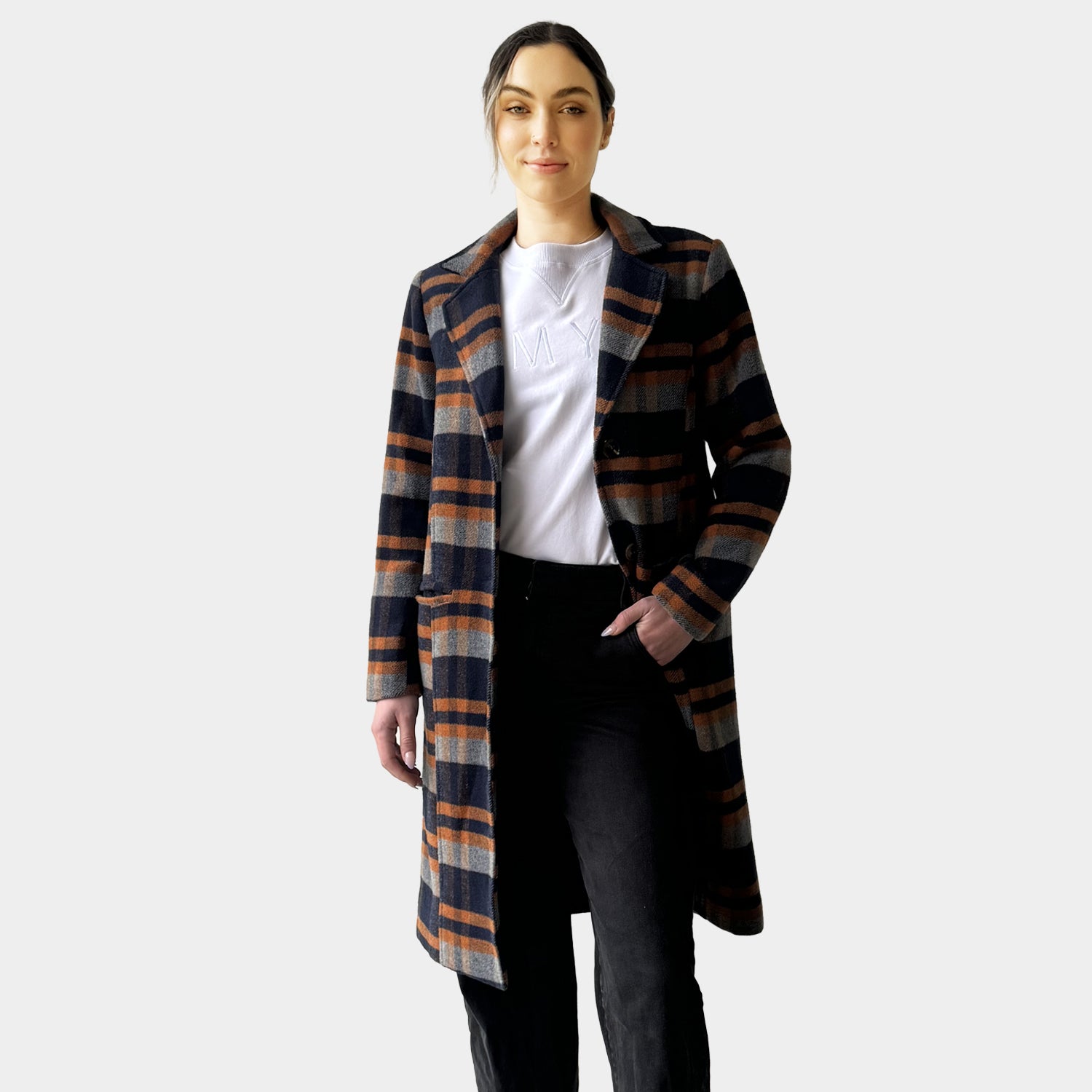 AM022184 CHECK COAT