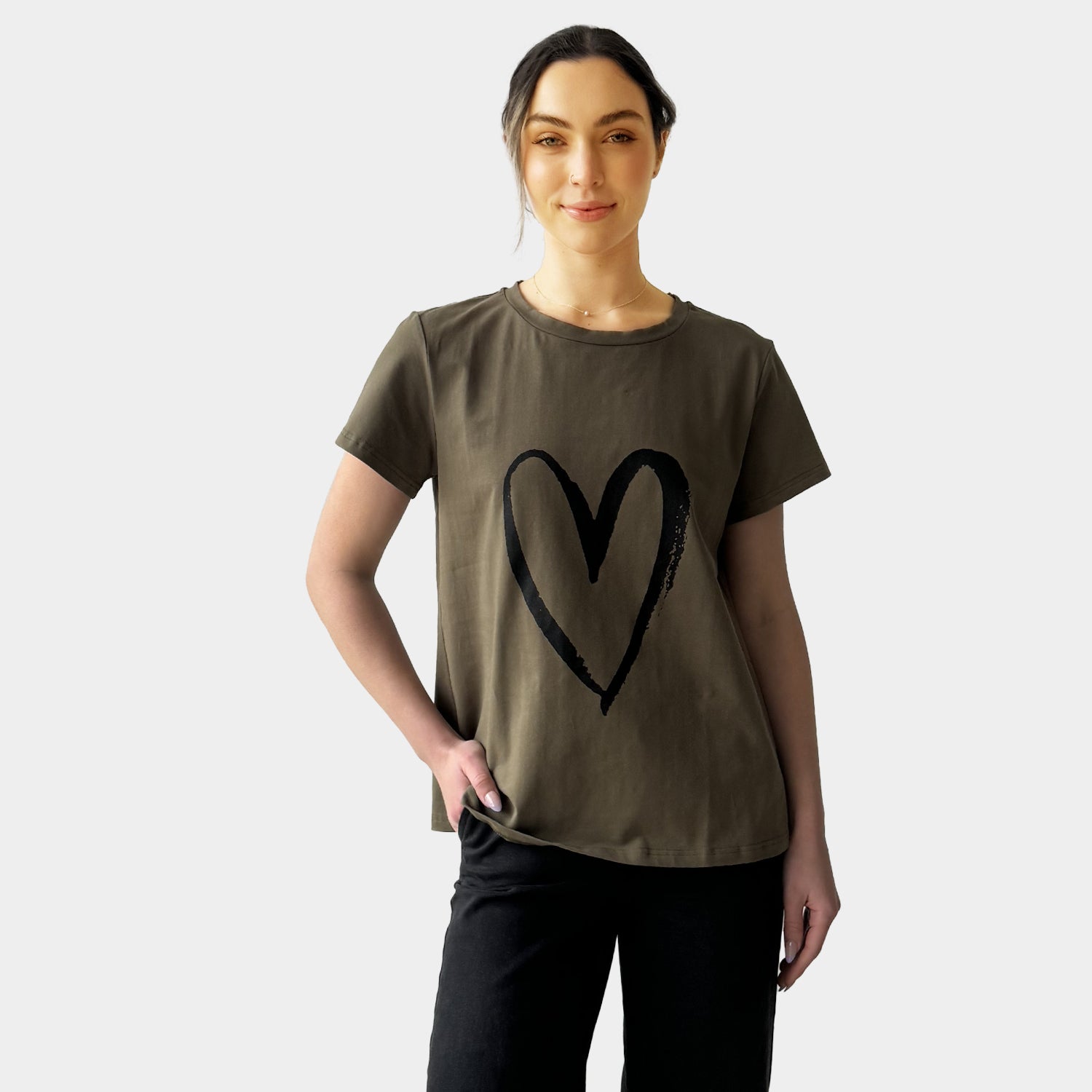 AM022191-1 PRINT LOVE HEART TEE