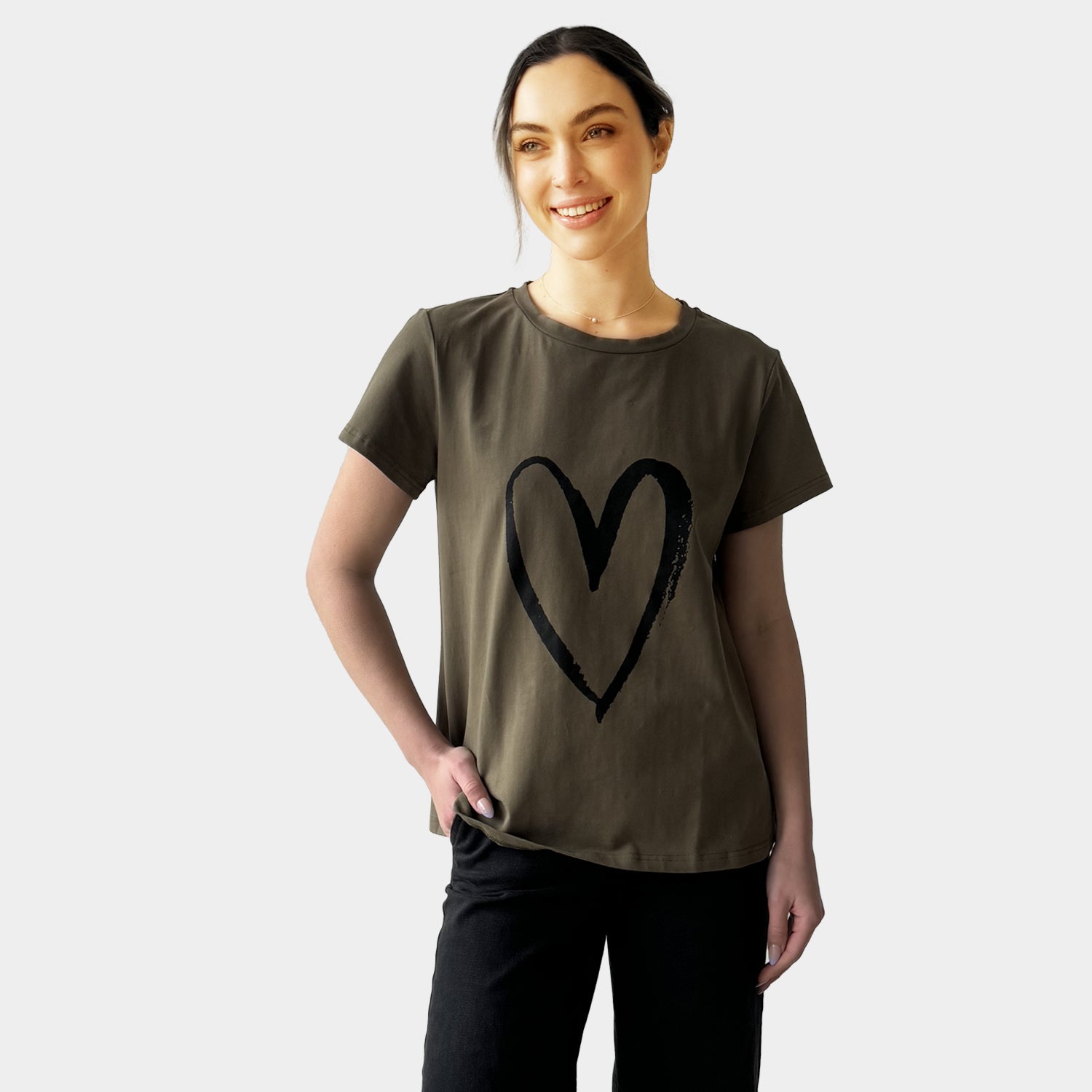 AM022191-1 PRINT LOVE HEART TEE