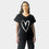 AM022202 LOVE HEART PRINT V NECK TEE