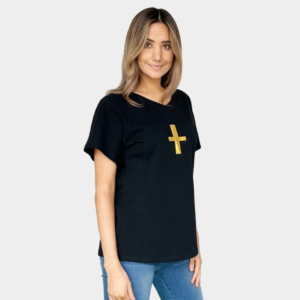 AM022206 PRINT CROSS TEE